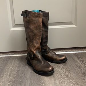 Frye Mid-Calf Veronica slouch boots